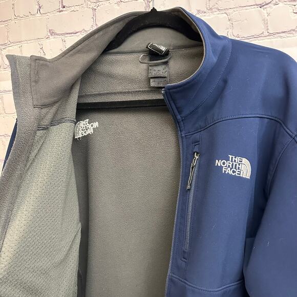 The North Face Apex Bionic Navy Blue Men's Jacket Size Large Soft Shell Full Zip - Picture 6 of 10